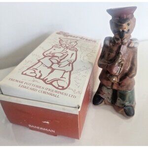Vintage Tremar UK Hand Made Stoneware Art Pottery "Bandsman"  with Box